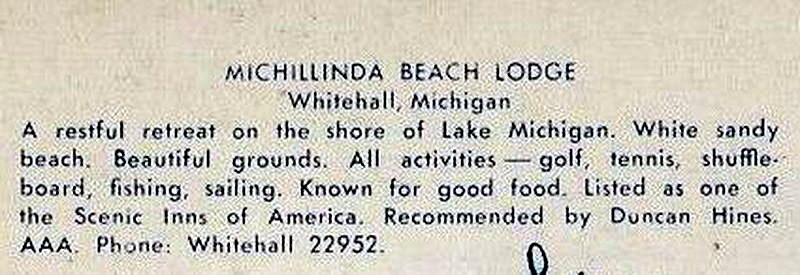 Michillinda Lodge - Vintage Postcard (newer photo)